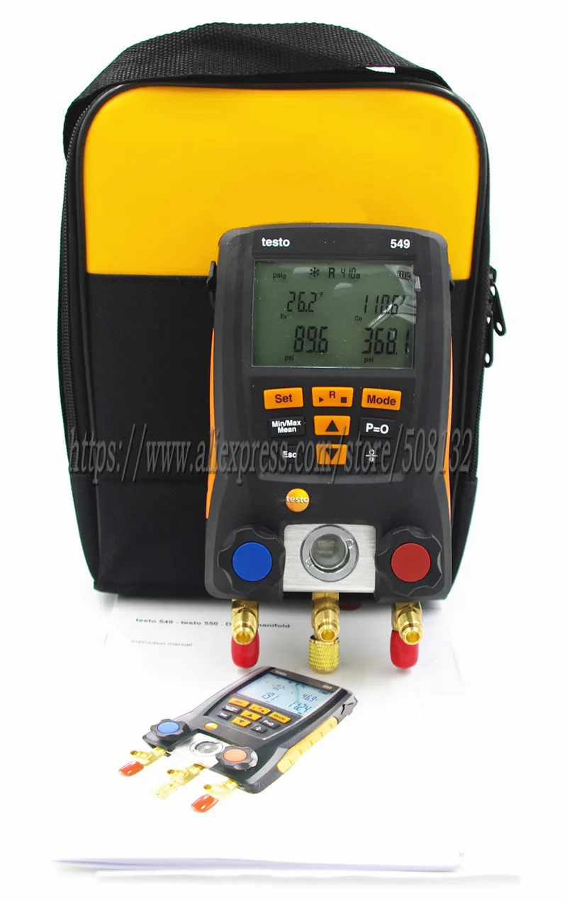 Цифровой манометр TESTO 549 2 клапана HVAC 0560 0550 + мягкий чехол|digitizing probe|gauge digitalgauge meter |