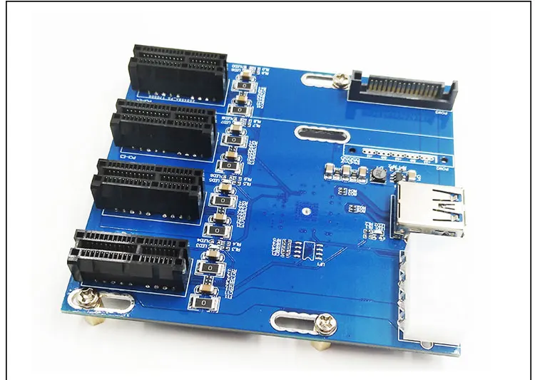 Новый продукт pcie карты 1 4 порта pci express 1x слот Райзер mini ITX Внешние 3 e слота адаптеры