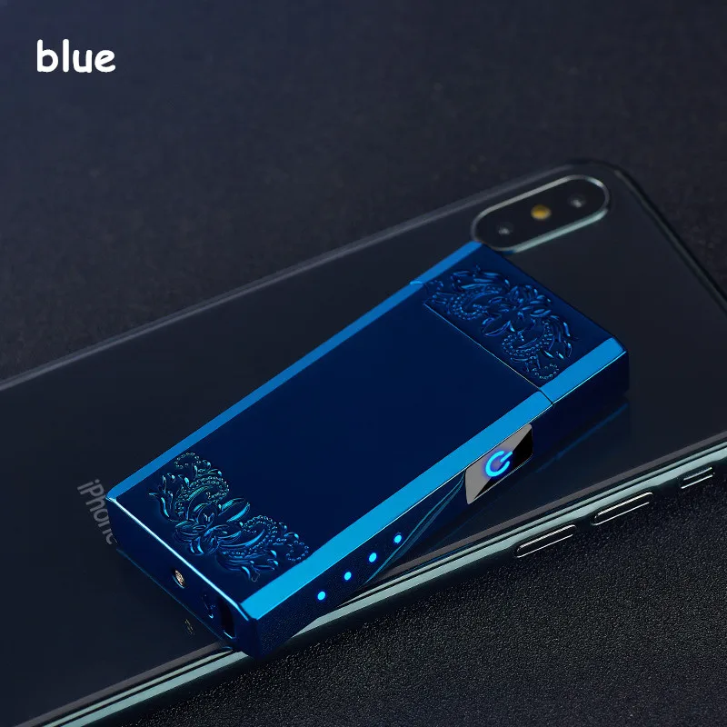 9 Sense switch Arc Plasma Зажигалка USB ветрозащитные, импульсные зажигалки металлические электронные смарт-дисплей электрозажигалки подарки - Цвет: 9