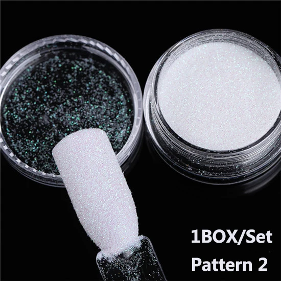 1 Box Pattern 2 1 коробка/3 коробки 1 г голографический блестящий для ногтей градиент Сияющий сахарный порошок для ногтей пигментная пыль маникюр Дизайн ногтей украшение - Цвет: 1 Box Pattern 2