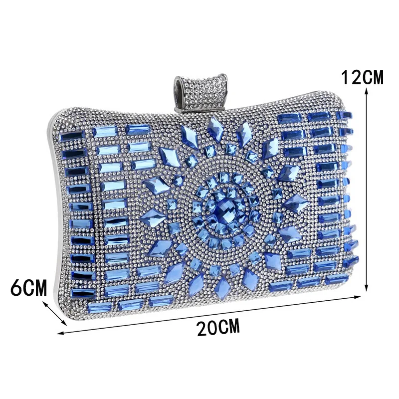 

Ansloth New Rhinestones Evening Bag For Women Crystal Party Clutch Ladies Luxury Wedding Bridal Bag Female Daily Clutches HPS603