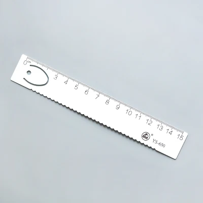 15cm JIANWU 1 шт. Высококачественная стальная линейка и металлическая линейка, металлическая линейка-закладка для детей, школьные принадлежности, принадлежности для рисования - Цвет: 15cm