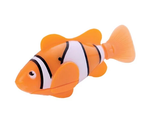 [Магазин MPK], рыба на батарейках, игрушка кошка рыба - Цвет: Clownfish Orange