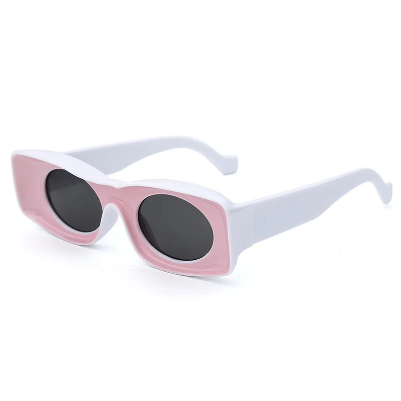 C5-pink Трендовые Новые квадратные солнцезащитные очки для женщин и мужчин летние Роскошные брендовые дизайнерские красные синие желтые прозрачные Модные солнцезащитные очки с оправой UV400 - Цвет линз: C5-pink