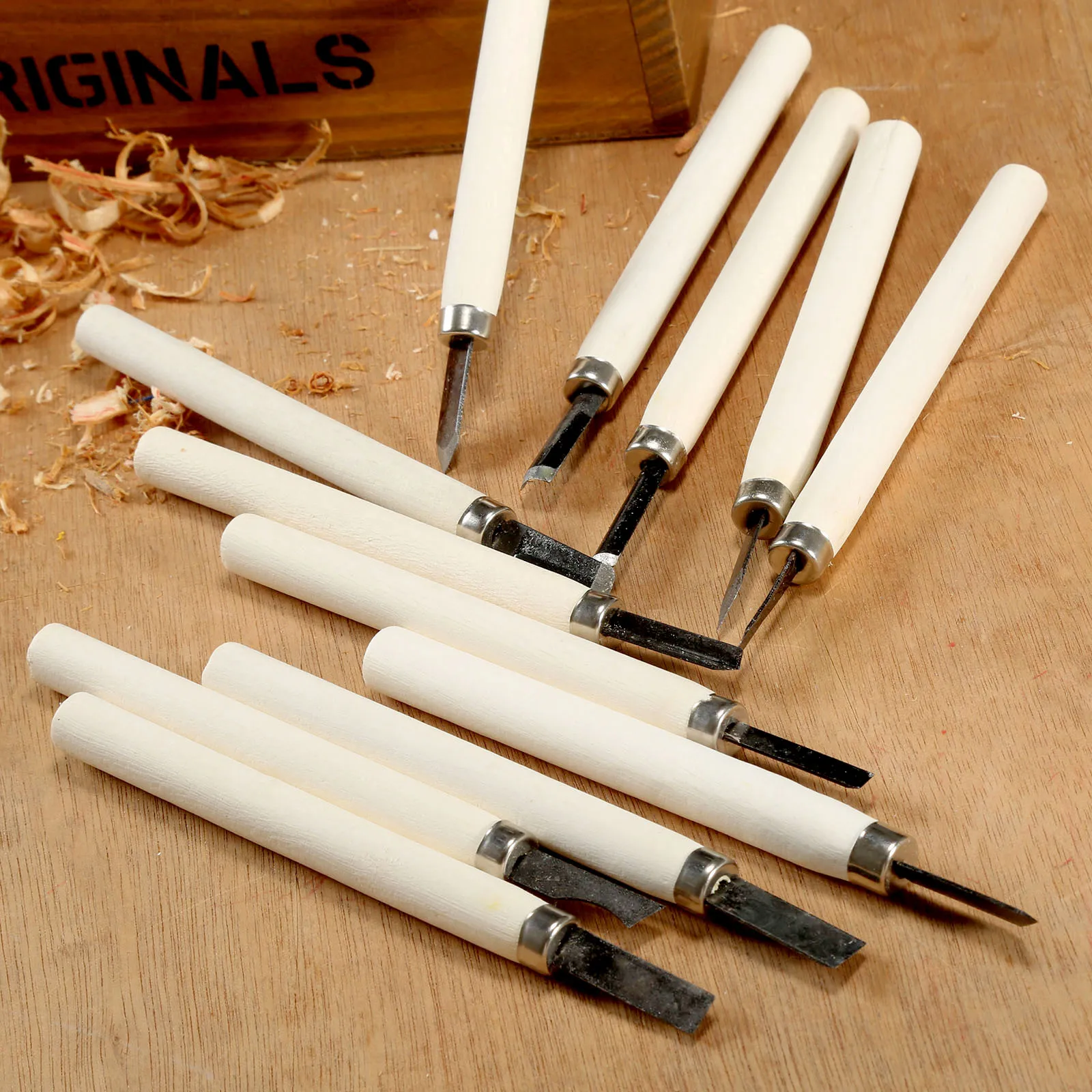 Нож для гравировки по дереву набор инструментов резки резьба долотом 12 шт. |