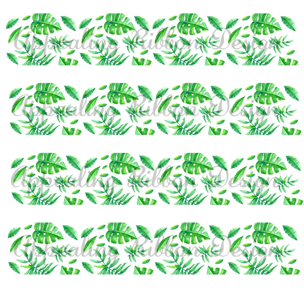 Изготовленный На Заказ 9 мм-75 мм листья цветы печатная корсажная лента 16 с