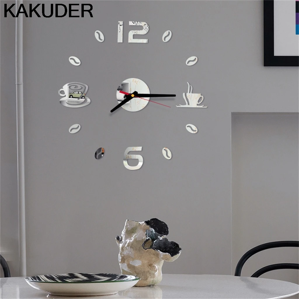 Kakuder стена Стикеры акриловое волокно 4 вида цветов номерам Сделай Сам 3D декоративные Стикеры s домашний декор часы Гостиная домашний Декор зеркало 16MAR23