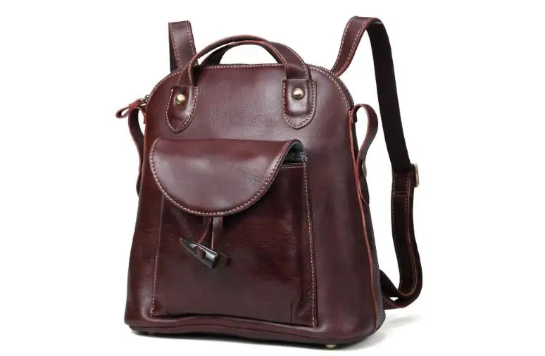 

Genuine leather women casual backpack cow skin bag high quality