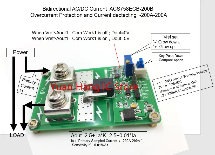 ACS758ECB 200B 200 ACS758 AC/ DC модуль с функцией защиты от перегрузки по току: А А|Аксессуары