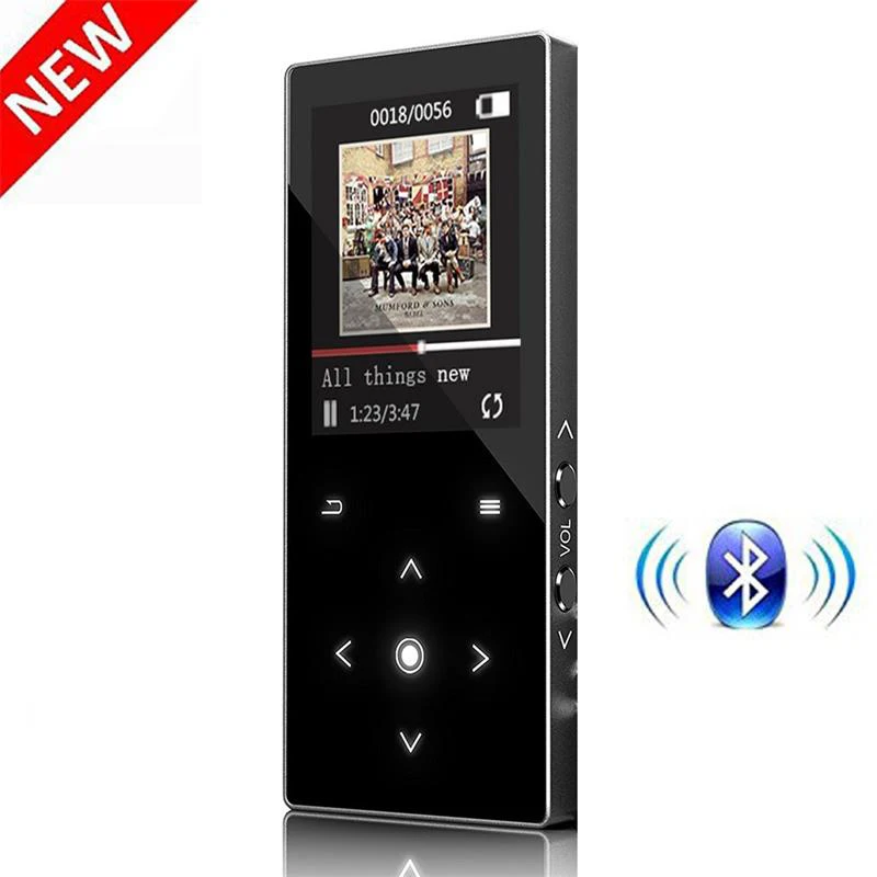 Сенсорный ключ 8 ГБ MP3 плеер с Bluetooth hiFi без потерь плеера 1 дюймов TFT Экран FM радио