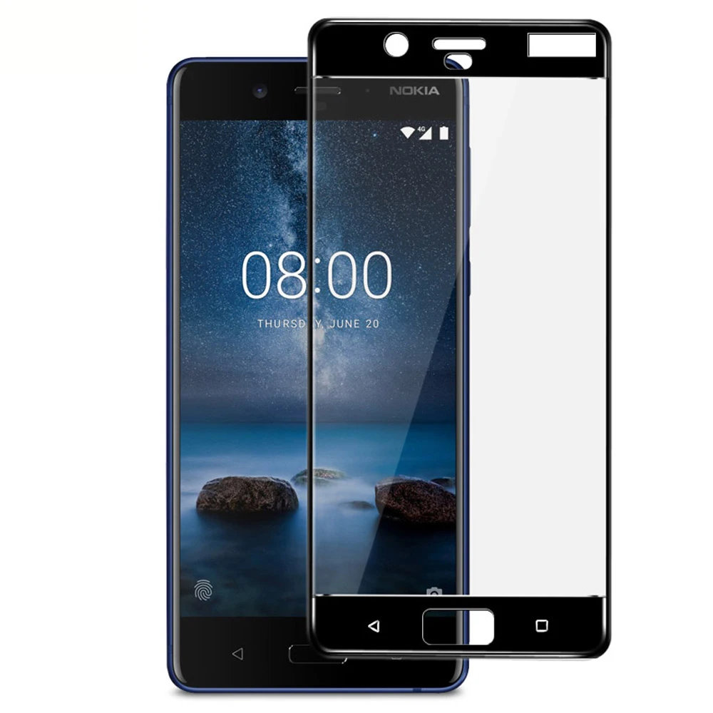 Закаленное стекло 9H 3D для Nokia 8 полноразмерная Взрывозащищенная защитная пленка