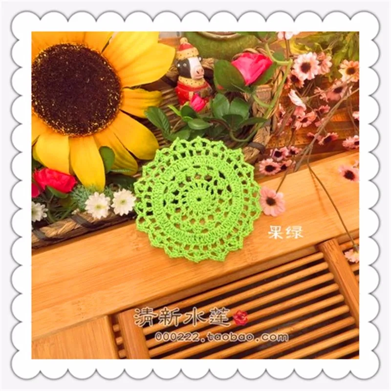 Новая ткань вязаная крючком doilies столовая посуда для украшения дома фетр 30 рис/Лот 11 см круглый коврик держатель чайной чашки