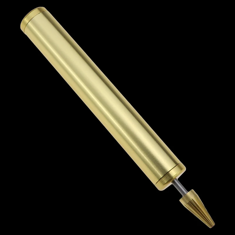 gold Кожа крафт край масляная ручка кожа краситель ручка нержавеющая сталь кисть латунная головка аппликатор краска ролик инструменты для кожевенного ремесла DIY - Цвет: gold