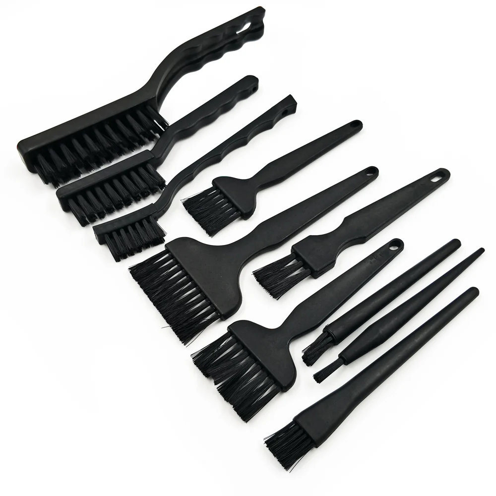 

10pcs/set black Anti Static Cleaning Brush For Mobile Phone Tablet Laptop PCB BGA Electronic Component Repair Cleaning