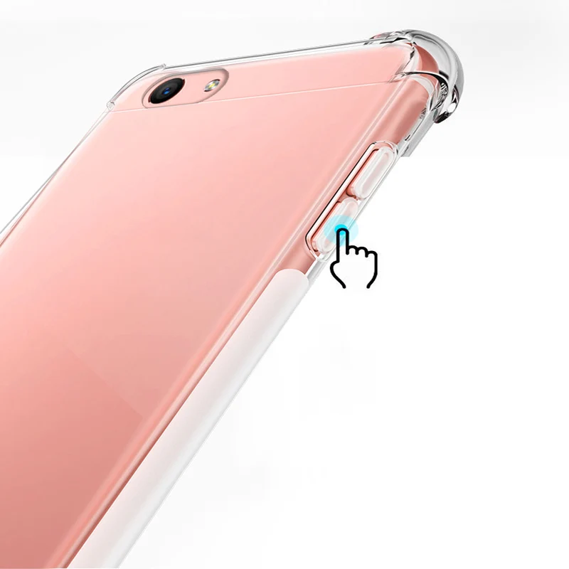 Чехол для Oppo F1s чехол мягкий прозрачный из ТПУ с подушкой безопасности телефона s 5