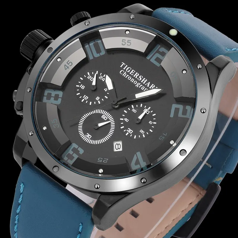 Часы-хронограф Мужские кварцевые с календарем | Наручные часы