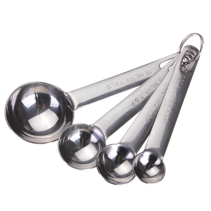 4 шт. кухонные мерные ложки из нержавеющей стали|measuring spoon|coffee measurespoon cup |