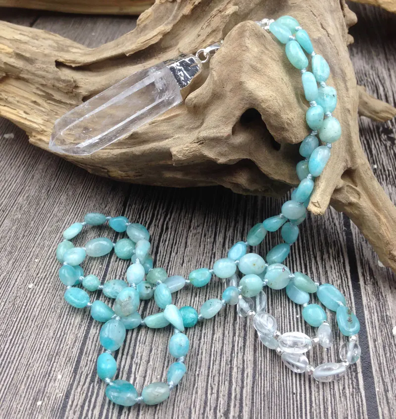 Подвеска из бисера Amazonite YA3026|Ожерелья с подвеской| |