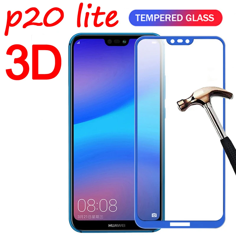 Защитное стекло с полным покрытием для Huawei P40 P30 P20 Lite Pro экрана P20Lite закаленная