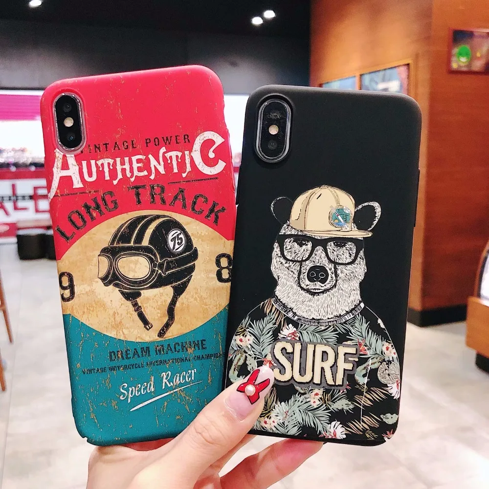 For iPhone XR Case Luxury 3D Cute Luminous Light Hard PC Back Cover XS Max X 6s 7 8 Plus Protective Coque Accessories |