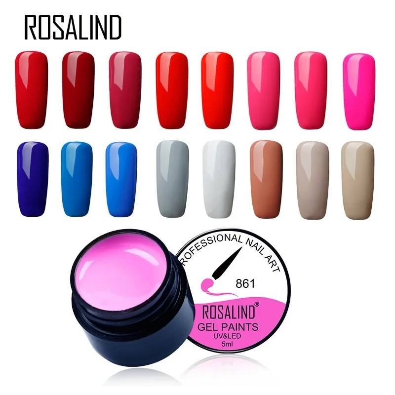 УФ гель для ногтей Rosalind 5 мл полуперманентный впитывающий покрытые лаком ногти