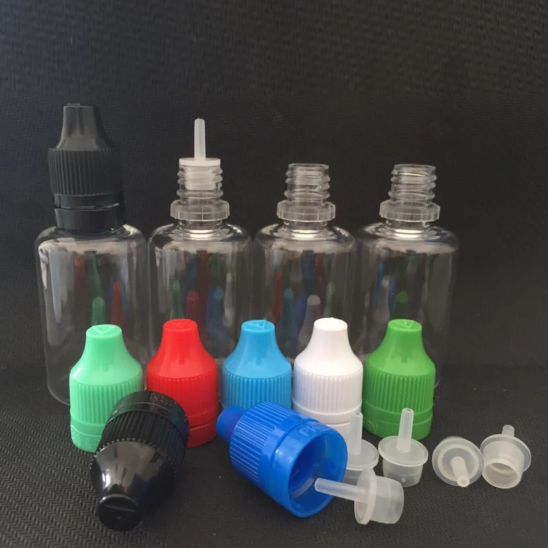500 шт 30 мл пластиковая выдавливаемая ПЭТ бутылка-капельница для защиты от детей