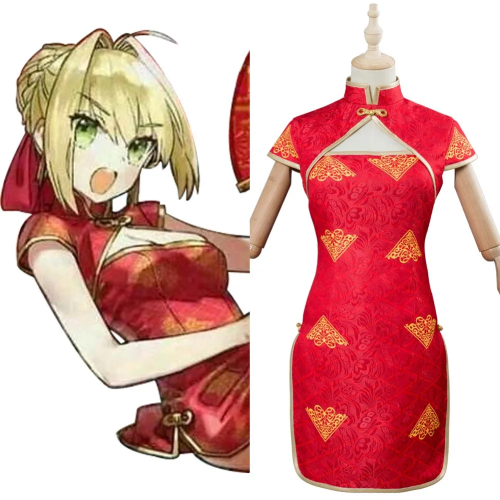 Костюм для косплея FGO Fate Extella Link Nero красное платье карнавала и Хэллоуина костюм Drake