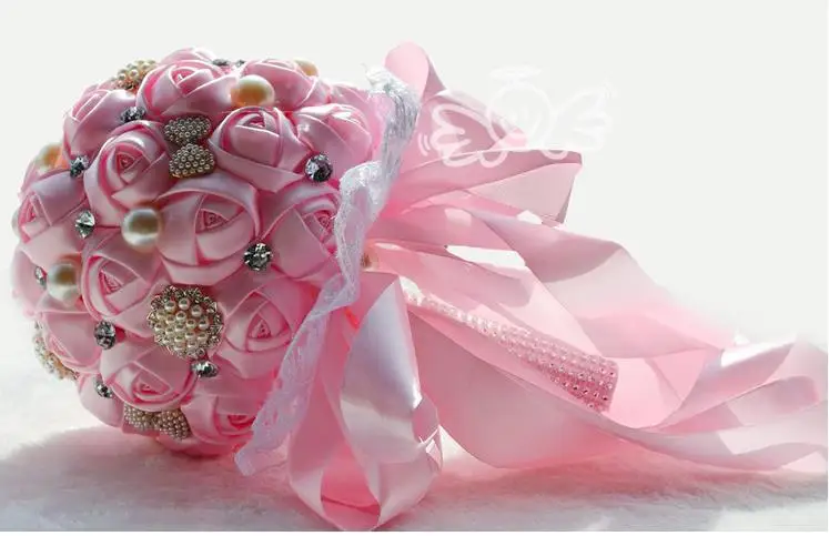 Роскошная искусственная Шелковая Роза 2014 цветы для невесты Блестящий Алмазный