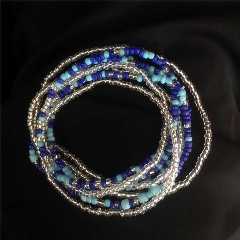 2 шт./компл. богемная Двойная Цепочка на живот для женщин эластичная цепочка тела