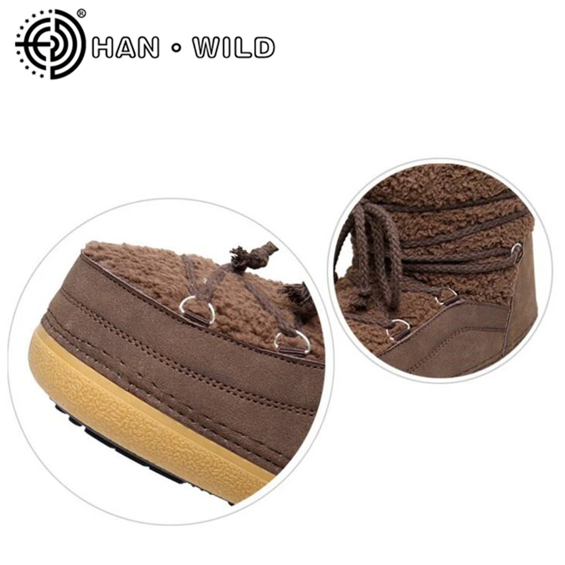 Мода 2019 Для женщин пространства сапоги на натуральном меху теплые зимние ботинки