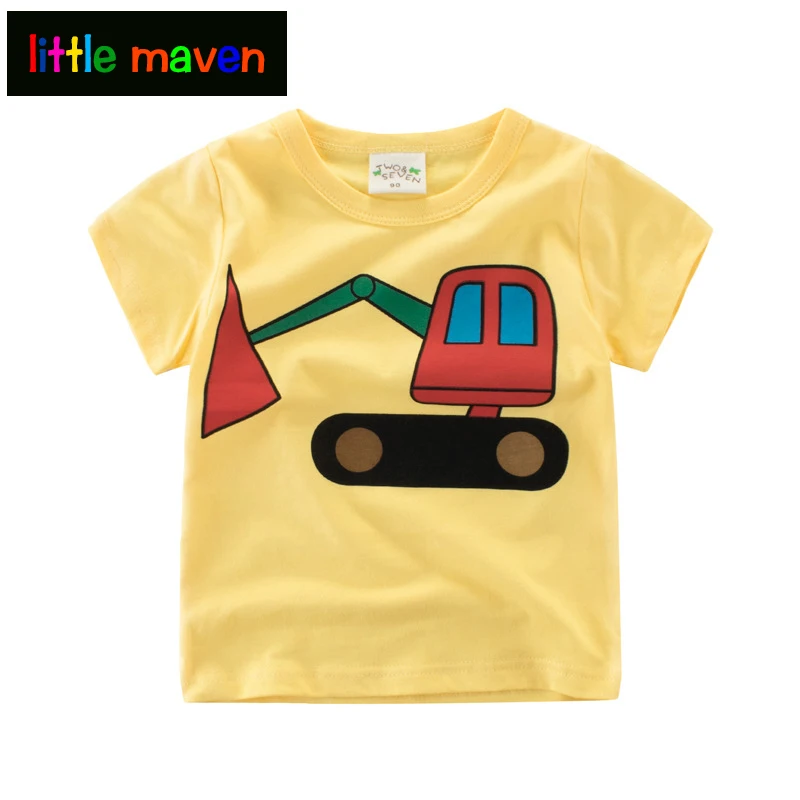 Новая футболка с принтом серая детская одежда мультяшным для мальчиков 2020