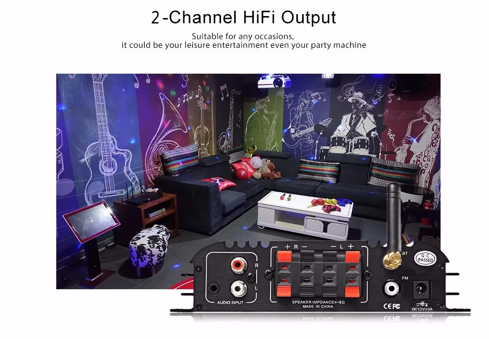 Lepy LP 269 S Hi Fi Bluetooth автомобиля Мощность усилитель 2 канальный стерео плеера аудио