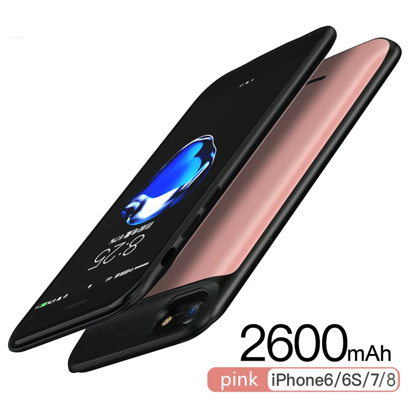 For iPhone 6 6S 7 8 Чехлы для зарядного устройства для iPhone 6 6s 7 8 Plus 2600/7500 mAh Чехол для внешнего зарядного устройства - Цвет: For iPhone 6 6S 7 8