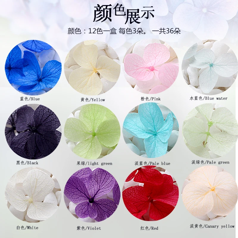 12 цветов/коробка 3D настоящий сухой цветок горный хрусталь коробка для хранения