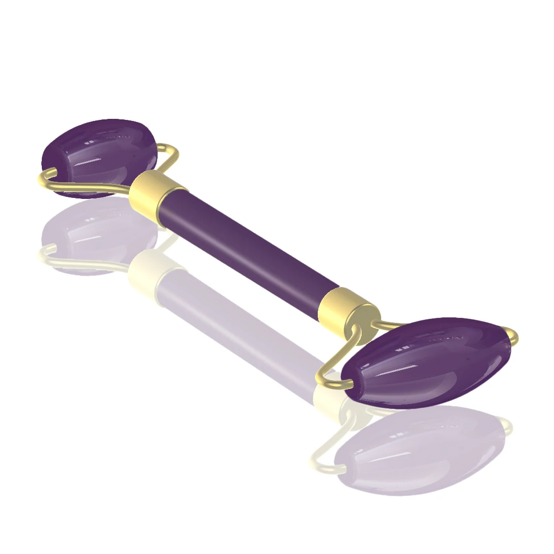 Purple Jade RUITONG Jade роликовый массаж лица розового кварца глаз роликовый массаж Аметист ролик натуральный нефрит массаж лица инструмент дропшиппинг - Цвет: Purple Jade