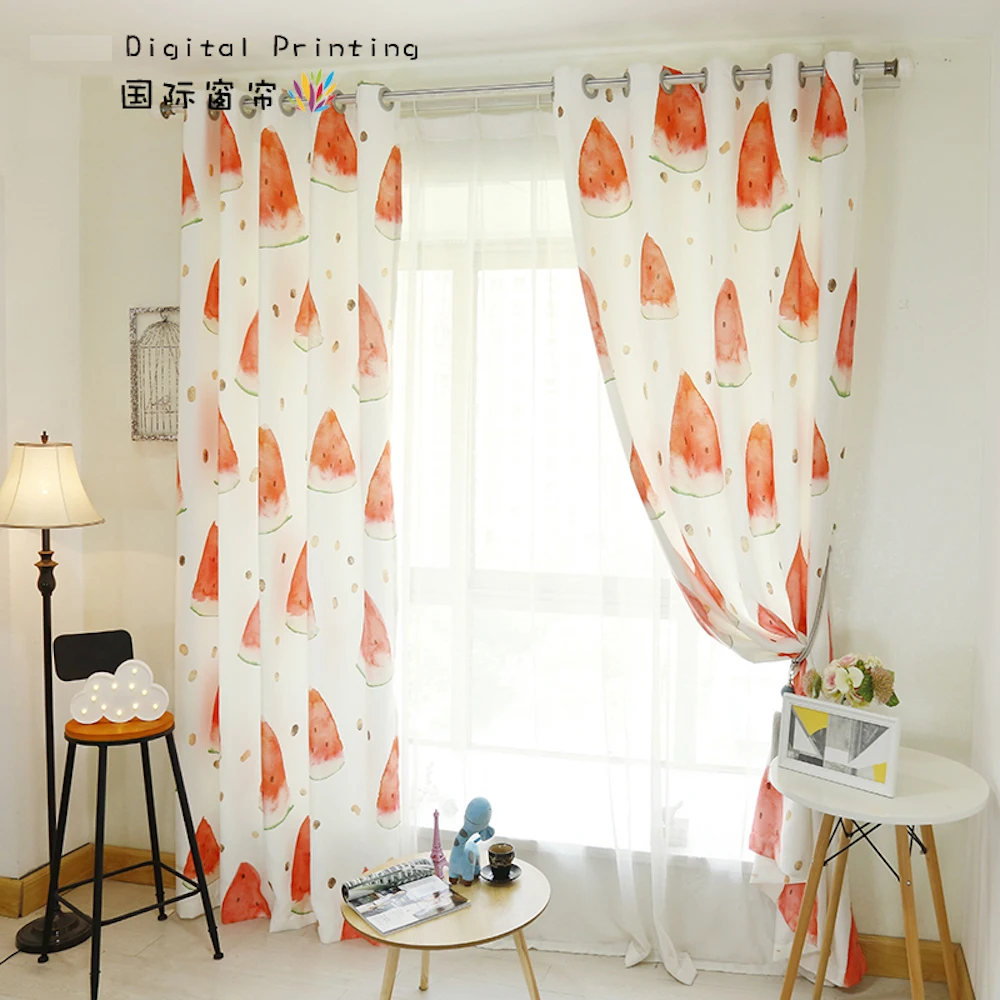 Выполненная на заказ 2х люверсов оконная драпировка занавеска для детской