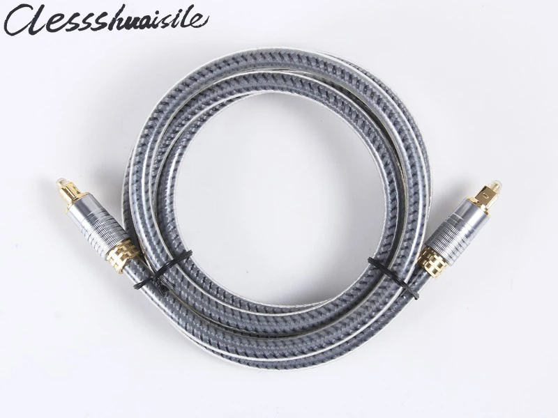 Высококачественный серебристый Цифровой оптический кабель Toslink аудиокабель SPDIF 1