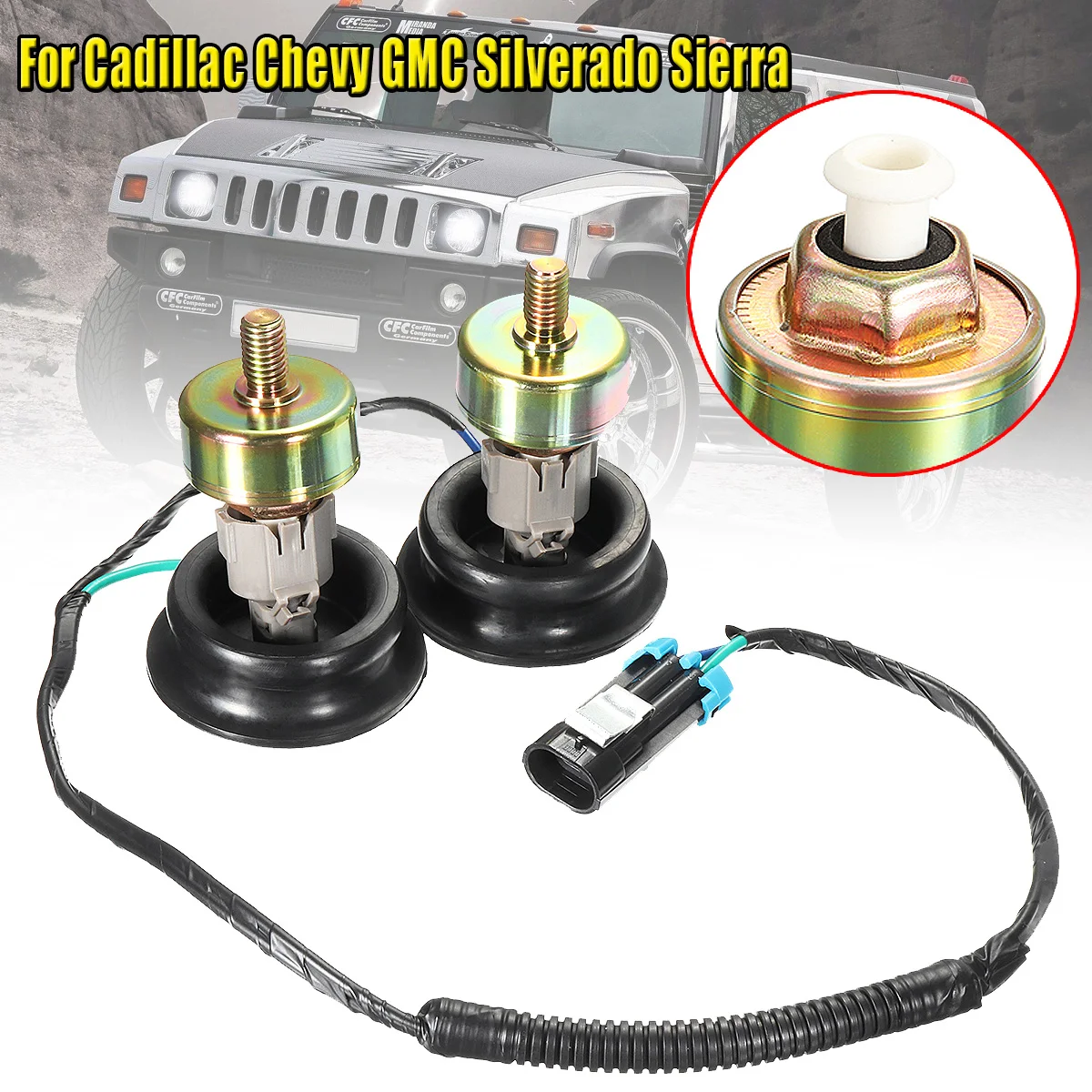 Двойной противоударный датчик с комплектом жгутов подходит для GM LS1 LQ9 LS6 6.0L 5.3L 4.8L