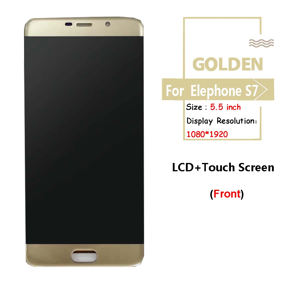 Сменный сенсорный ЖК дисплей для Elephone S7 черный/синий/золотой|Экраны мобильных