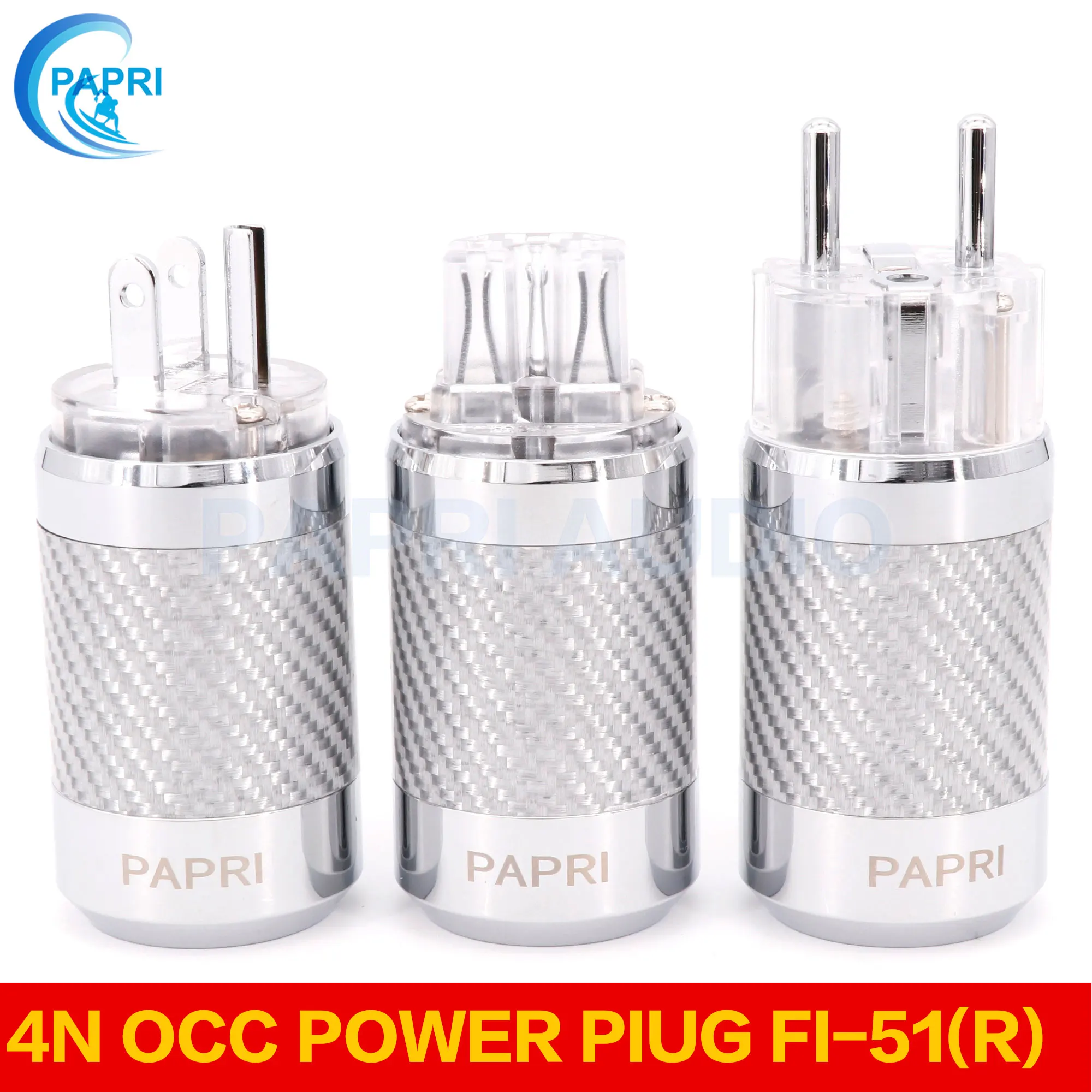 

PAPRI FI-51(R) NCF nanoструктуры углеродное волокно 4N OCC медное родиевое покрытие США Европейский стандарт штепсельная вилка переменного тока