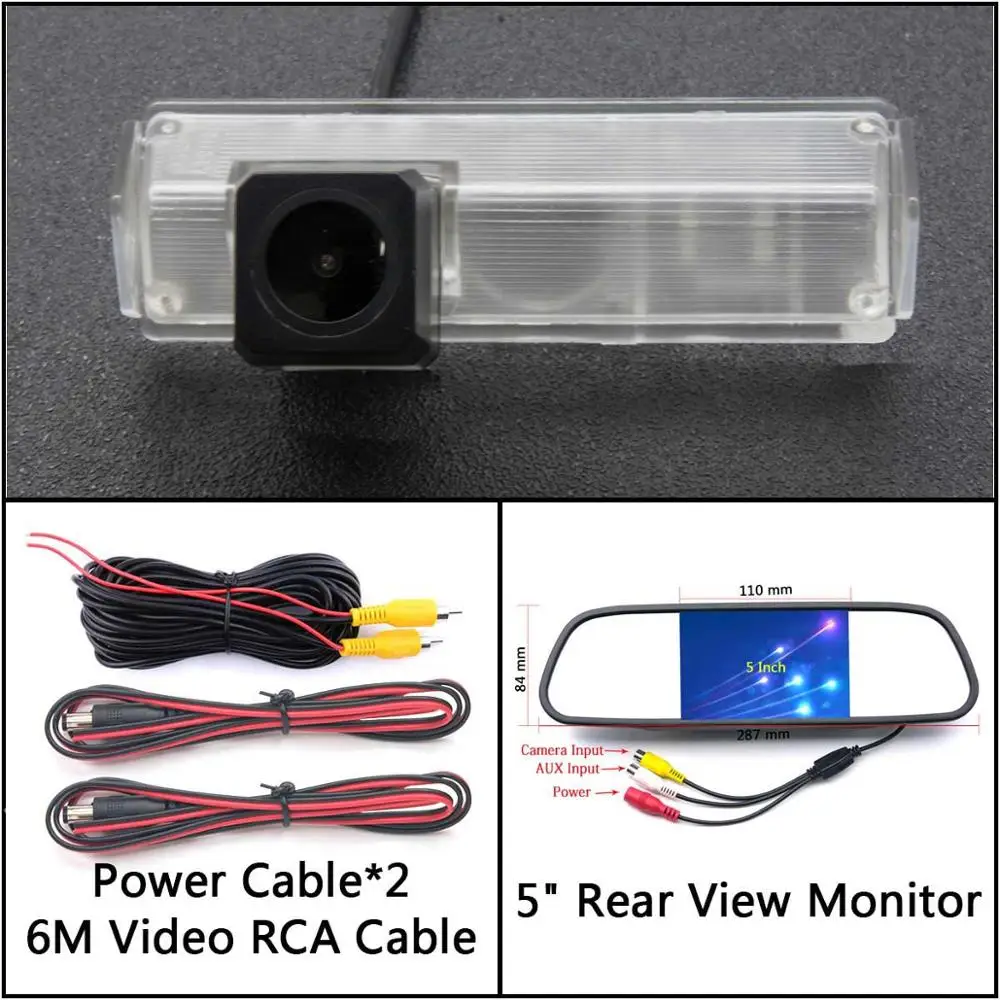 Cam N 5 inch Mirror HD 1280*720 камера заднего вида для Mitsubishi Attrage Mirage G4 Grandis Montero Nativa Pajero Grandis MPV монитор парковки автомобиля - Название цвета: Cam N 5 inch Mirror