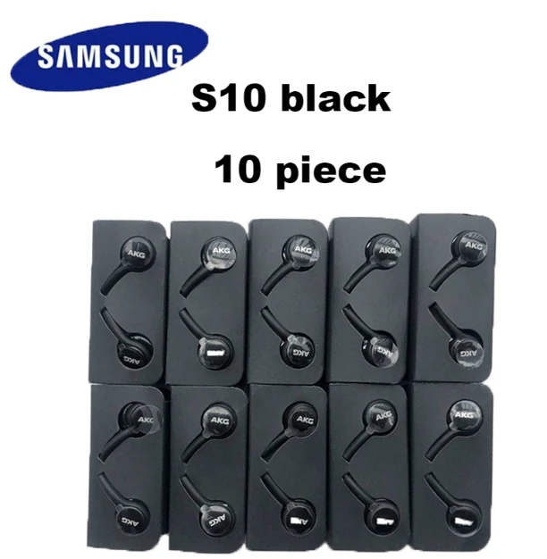 s10 black 10 piece Samsung наушники EO IG955 наушники 5/10/20 наушники-вкладыши с микрофоном провода akg гарнитура для samsung Galaxy s6 s7 s8 s9 S10 смартфон - Цвет: s10 black 10 piece