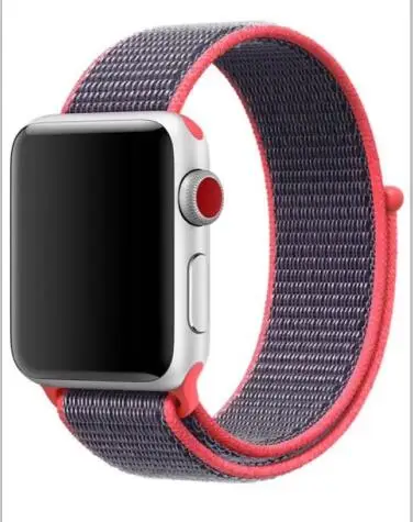 Серия 5/4/3/2/1 сплетенный ремешок для наручных часов Apple Watch нейлоновым ремешком Спортивная петля 38 мм/42 мм, ремень для наручных часов iwatch, голубым опалом геометрической формы