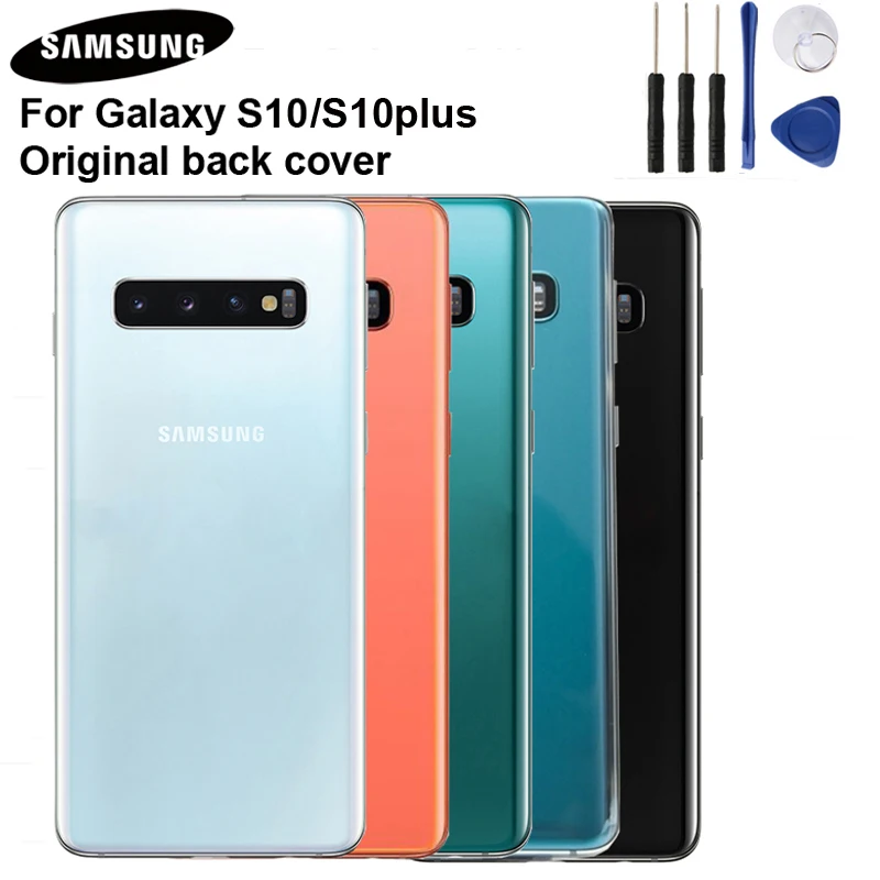 Оригинальные чехлы на заднюю панель для SAMSUNG Galaxy S10 X SX SM-G9730 S10PLUS S10 Plus SM-G9750 стеклянная задняя крышка с инструментами