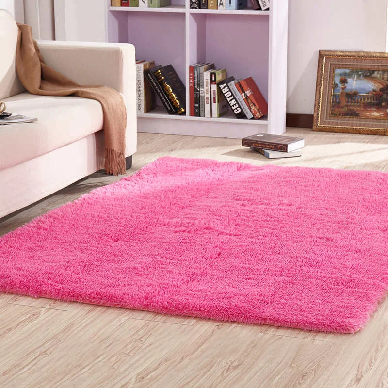 Pink Carpet Ультра мягкий Противоскользящий ковер для гостиной, современный большой коврик для детской спальни, домашний декор, толстые коврики, домашние коврики, зеленый, красный, розовый - Цвет: Pink Carpet