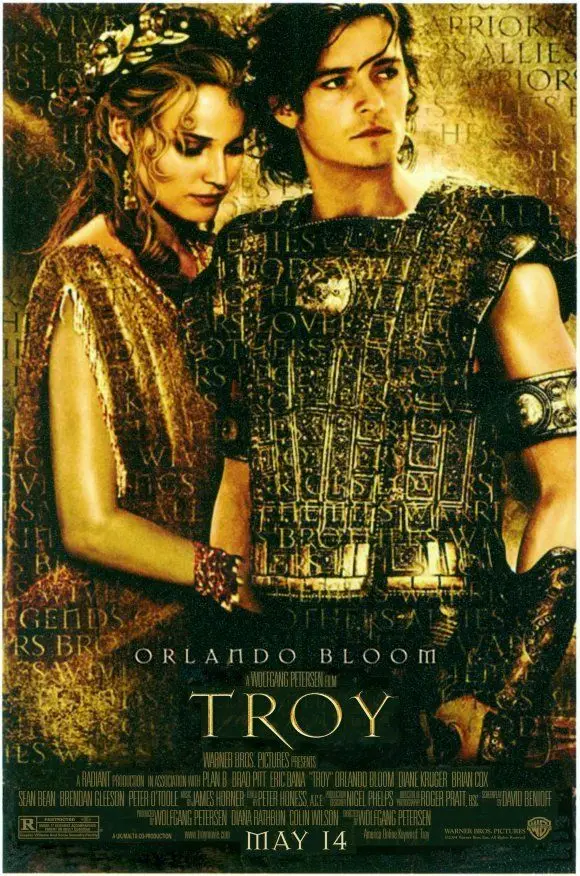 TROY фильм Брэд Питт Эрик Бана Шелковый плакат декоративной живописи