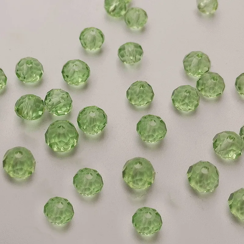 Оптовая продажа бусин Хрустальные стеклянные бусины 100 шт. светло зеленые