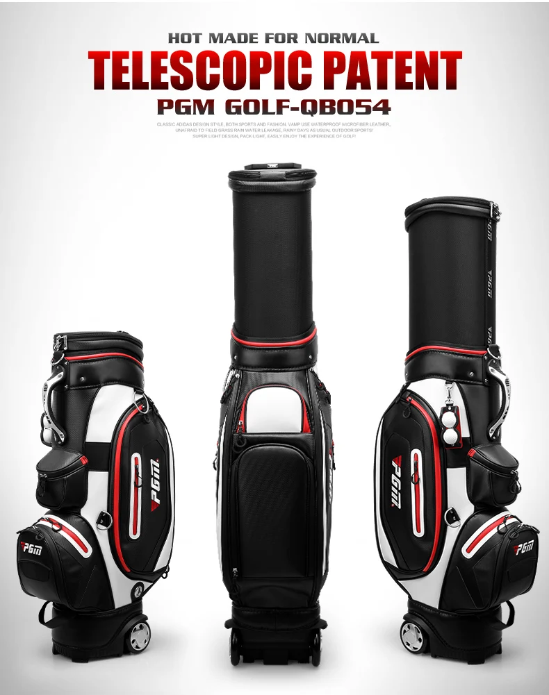 PGM Golf Men Sports Bag Standard Telescopic Wheel Bag Travel Multifunctional waterproof Aviation Thermostatic Bag/Password Lock