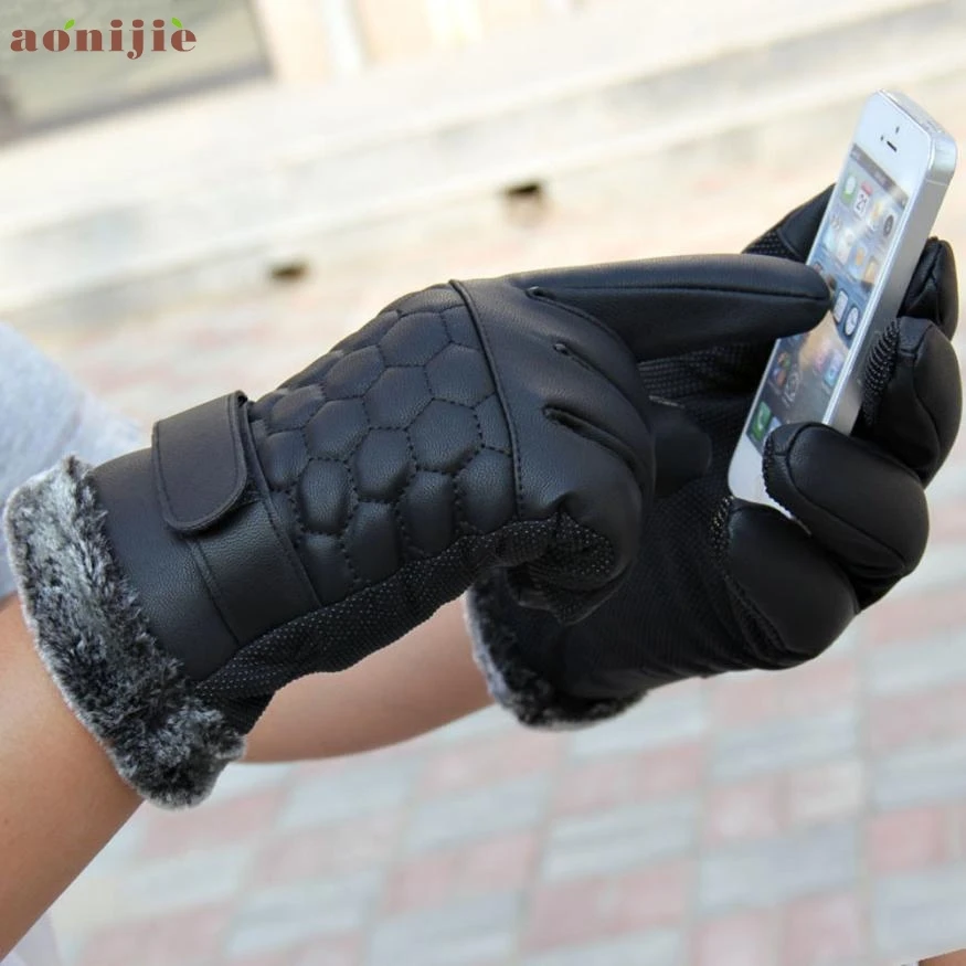 Новинка 2017 Нескользящие лыжные перчатки из искусственной кожи для сноуборда