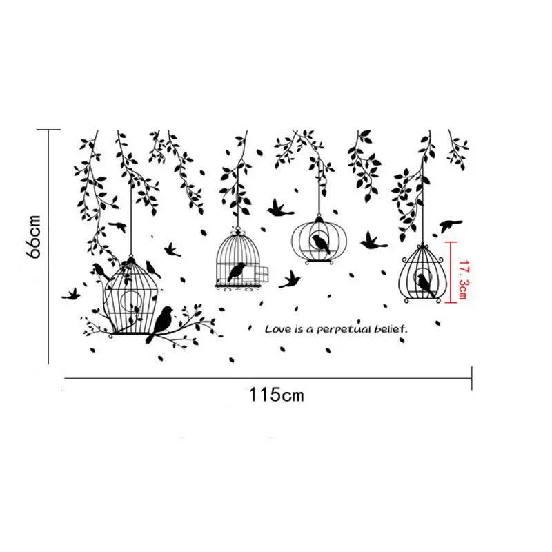 Виниловые Съемные наклейки на стену в виде лозы и птицы | Дом сад
